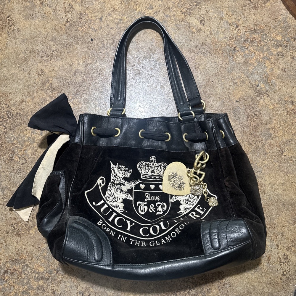 Vintage 2000s Juicy Couture Brown Daydreamer Shoulder Bag Purse Y2K